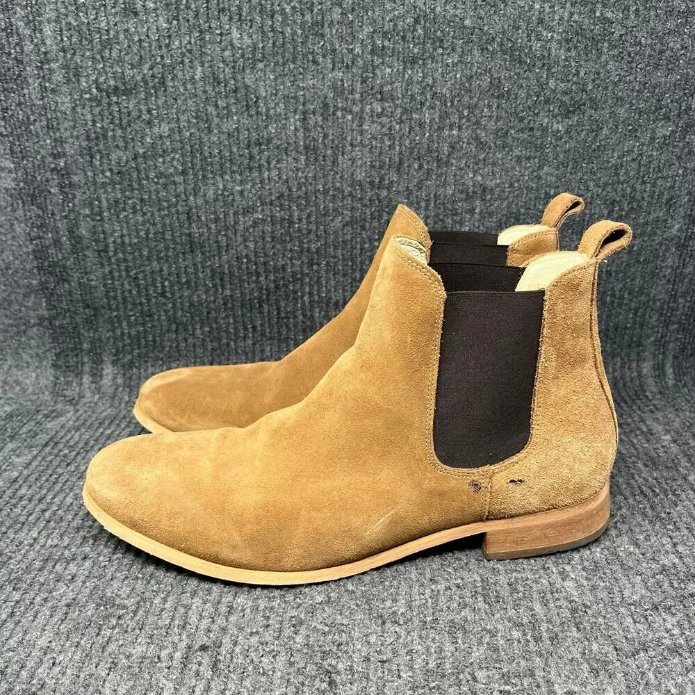 Shoe The Bear Chelsea Ankle Boots Suede Tan Beige Mens Size 46 / 13 US